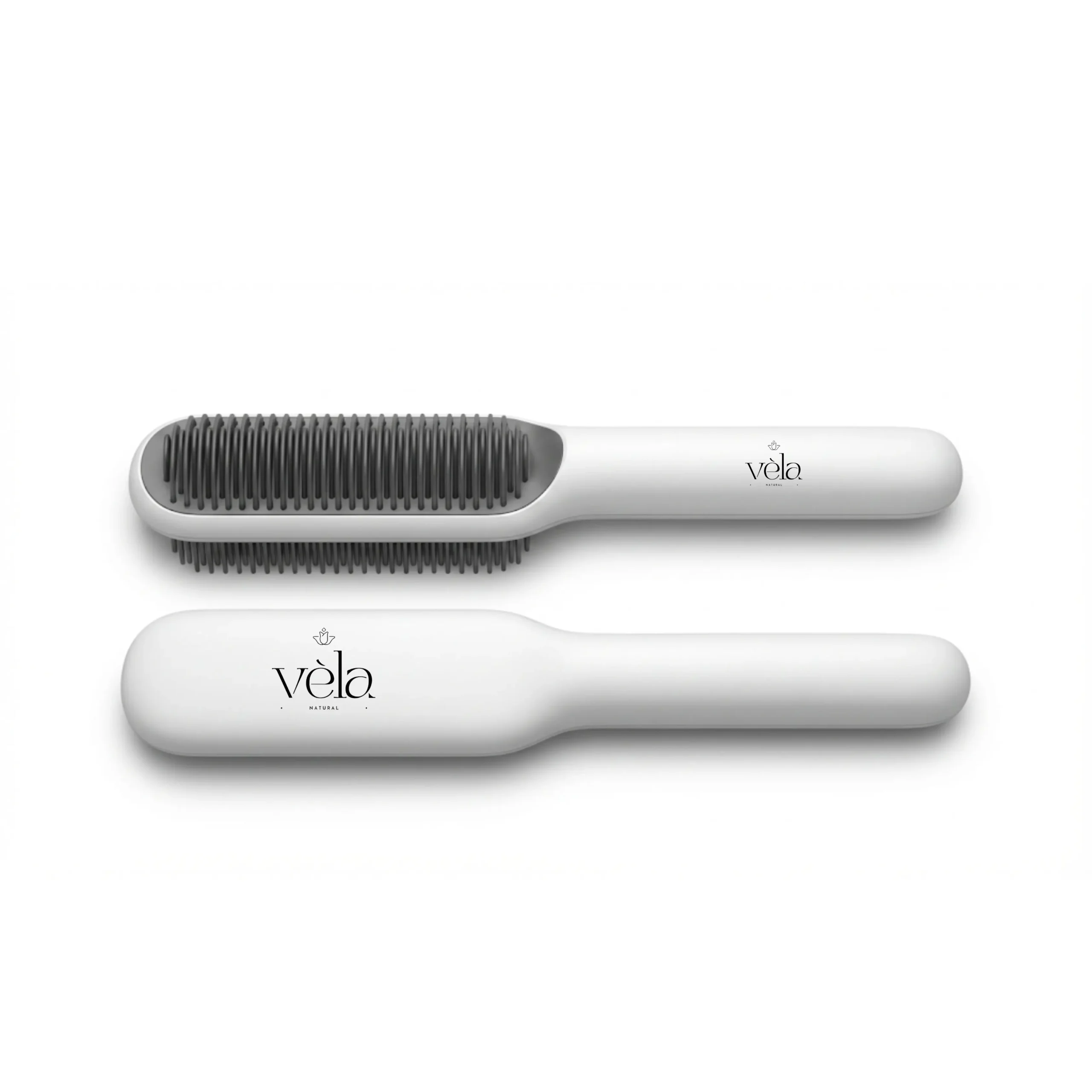 Vela Natural Hair Straightener Brush &ndash; Anti-Scalding, Fast Heating, Adjustable Temperature, 360&deg; Rotatable Cable (220&ndash;240V)