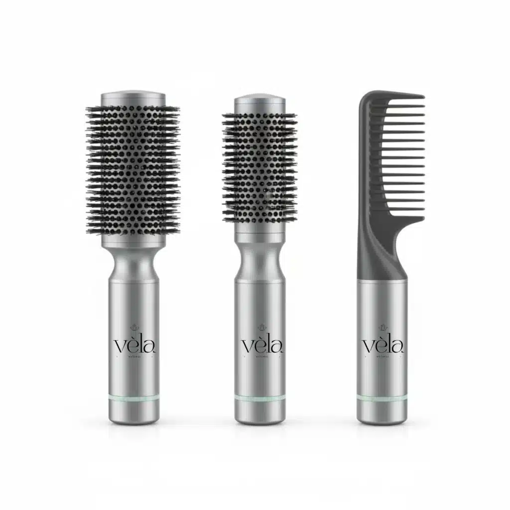 Vela Natural 3-in-1 Multi-Function Professional Hot Air Brush Hair Dryer & Straightener